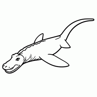 Mosasaurus para colorir