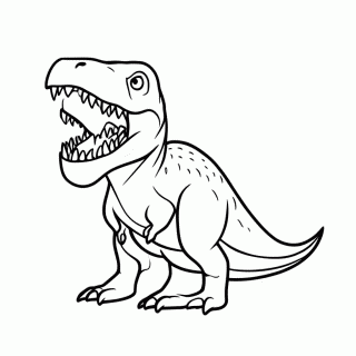 T Rex Tiranossauro — Dinossauros (espécies) para Colorir