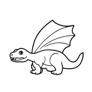 Dimetrodon para colorir