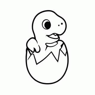 Dino Bebê Chocando — Dinossauros do Jurassic World para Colorir