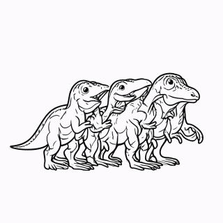 Matilha de Raptors para colorir