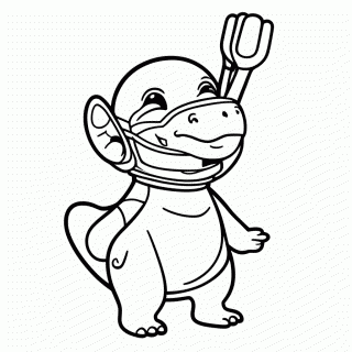 Dino Dentista para colorir