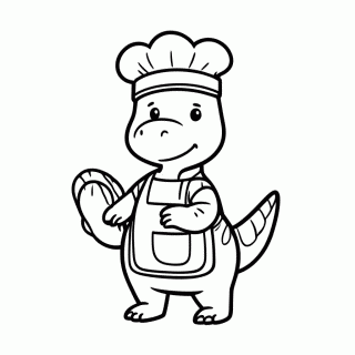 Dino Padeiro para colorir