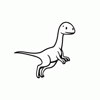 Compsognathus — Dinossauros para Colorir