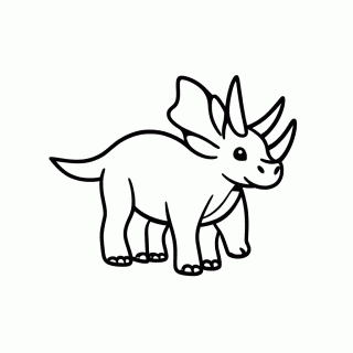Triceratops para colorir