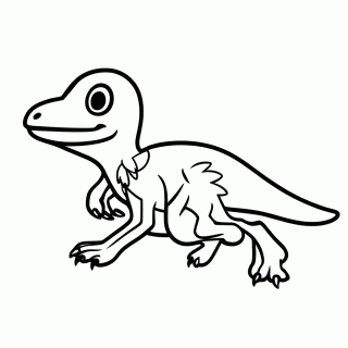 Velociraptor para colorir