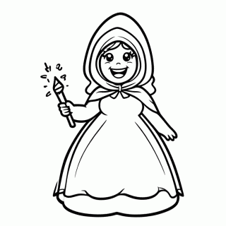Fada Madrinha para colorir