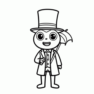 Grilo Falante para colorir
