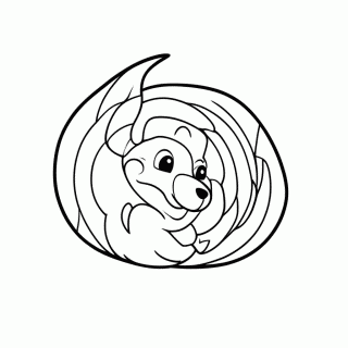 Bichinho que Vira Bola para colorir