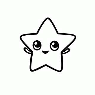 Estrelinha Mágica para colorir