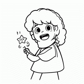 Menina do Desejo para colorir