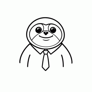 Preguiça Lenta para colorir