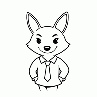Raposa de Terno para colorir