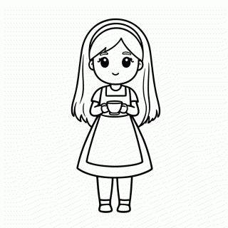 Alice Wonderland para colorir