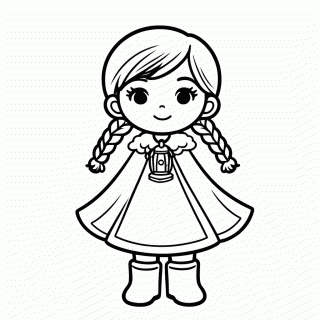 Anna Frozen para colorir