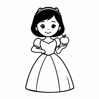 Branca Neve para colorir