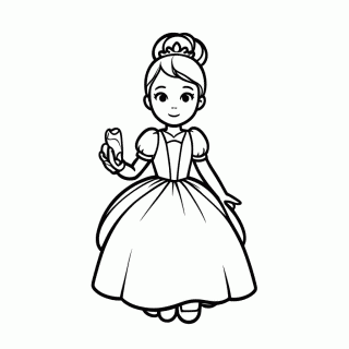 Cinderela para colorir