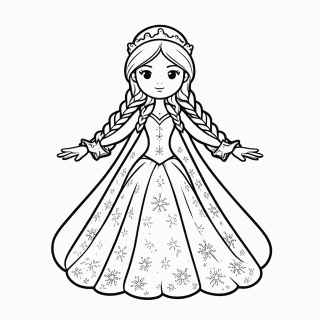 Elsa Frozen para colorir