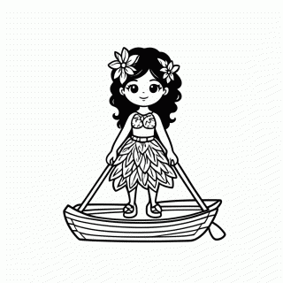 Moana para colorir