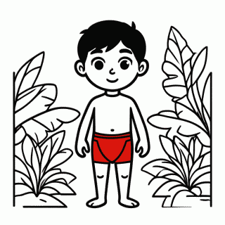 Mowgli para colorir