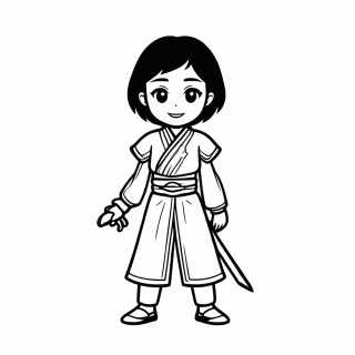 Mulan para colorir