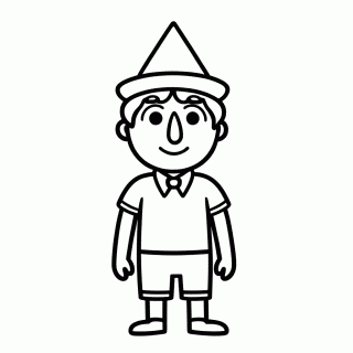 Pinoquio para colorir