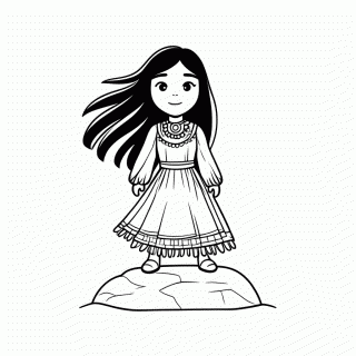 Pocahontas — Personagens Disney para Colorir