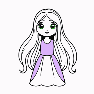 Rapunzel para colorir