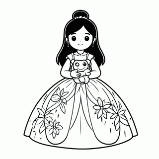 Tiana para colorir