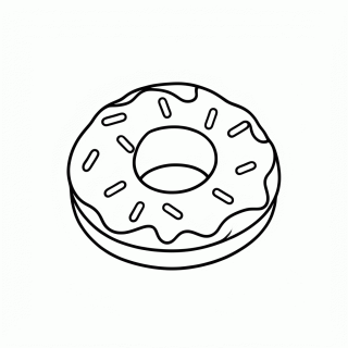 Rosquinha (Donut) para colorir