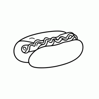 Cachorro Quente para colorir