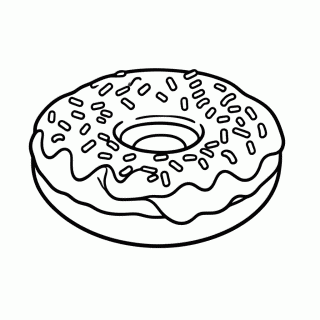 Donut para colorir