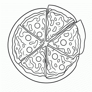 Pizza para colorir