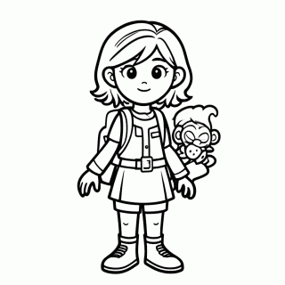 Estrela Magica Dora — Dora Aventureira para Colorir