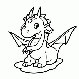 Dragao Chines Longo para colorir