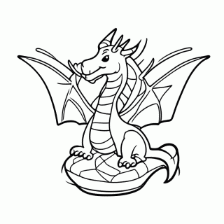 Dragao De Gelo Azul para colorir