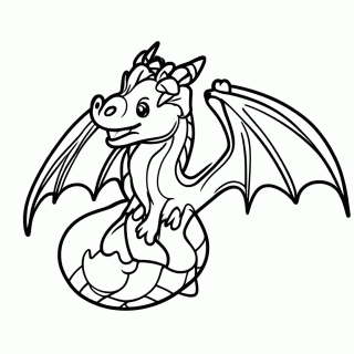 Dragao De Tres Cabecas para colorir