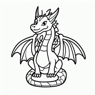 Dragao Japones para colorir