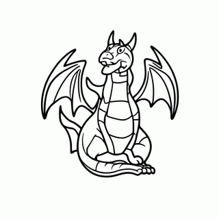 Dragao Marinho Aquatico para colorir