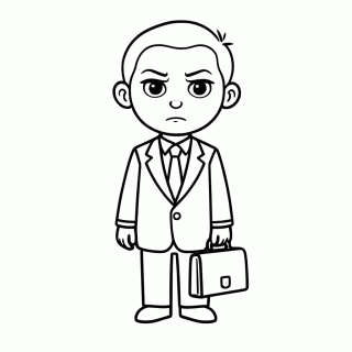 Bebê Executivo para colorir