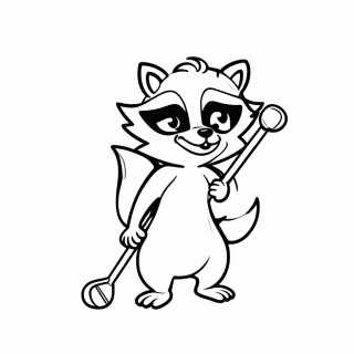 Guaxinim Malandro — DreamWorks para Colorir
