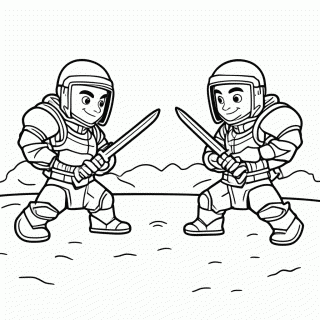 Duelo no Deserto — Duna para Colorir