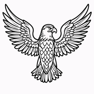 Falcão Emblema para colorir