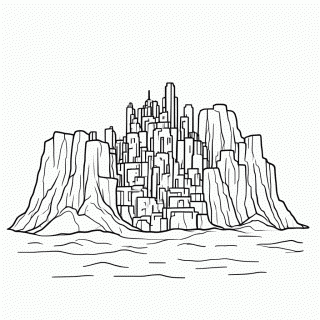 Fortaleza no Deserto para colorir