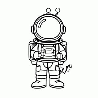 Astronauta para colorir