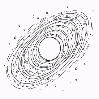 Galaxia para colorir