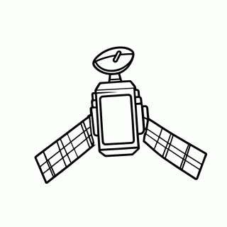 Satelite para colorir