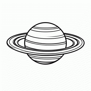 Saturno para colorir