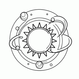 Sistema Solar para colorir