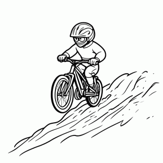 Ciclismo De Trilha para colorir